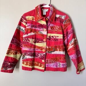 Coldwater Creek Jacket Size Petite Small Embellished Beaded Embroidered Boho